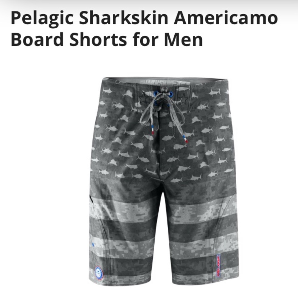 Pelagic Sharkskin Ameri-camo Board Shorts